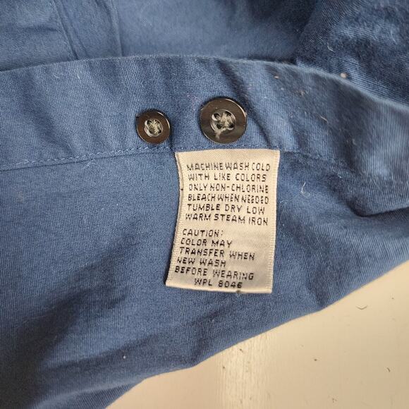 Alfani Long Sleeve Button Down Collared Blue Dress Shirt Men's Size 2XL - Picture 3 of 4